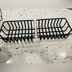 Black metal farmhouse decorative bins
